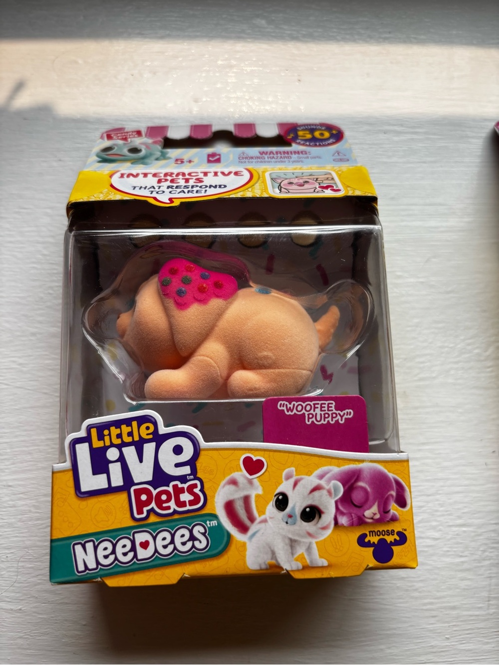 NeeDees Woofee Puppy - Pink and Peach Interactive Toy
